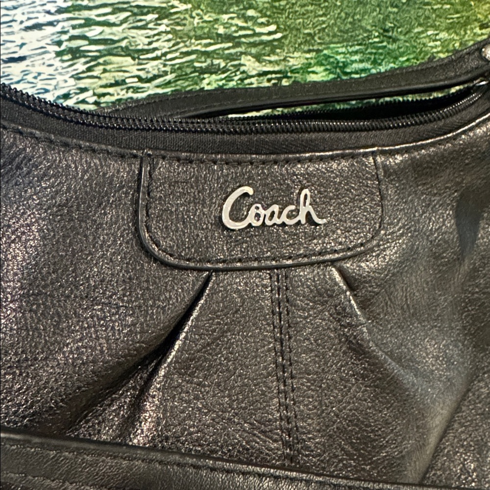 COACH Ashley leather crossbody bag in black NWOT - Picture 2 of 13